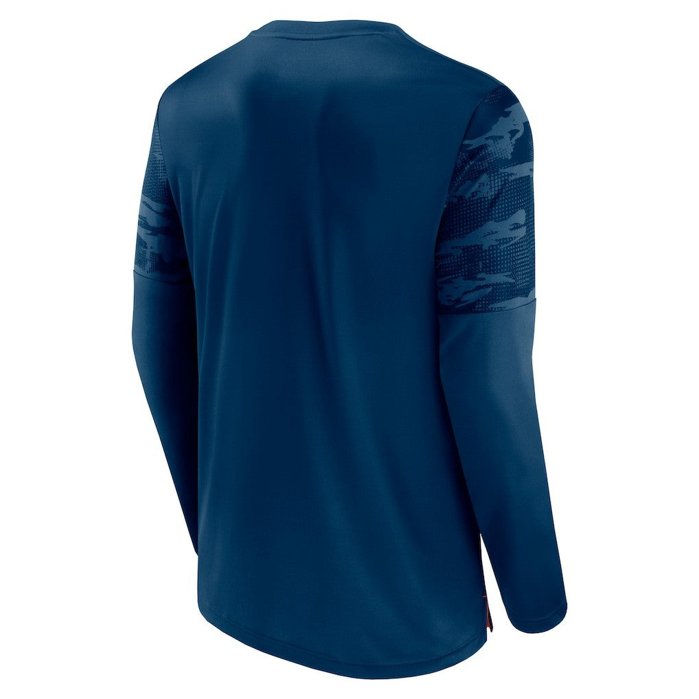 Chicago Bears Square Off Long Sleeve T-Shirt - Navy/Orange outlet