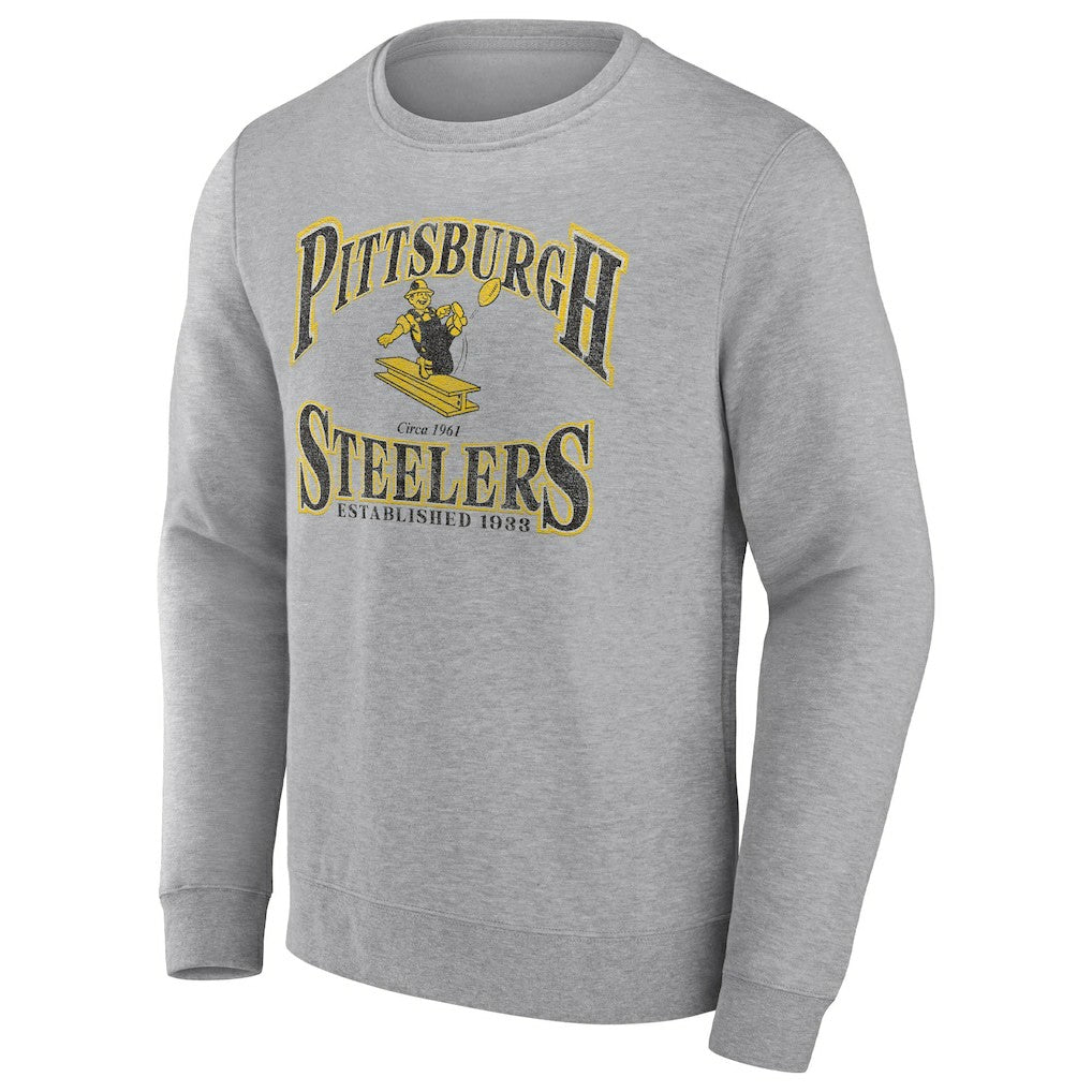 Pittsburgh Steelers Playability Pullover Sweatshirt - Heather Gray online