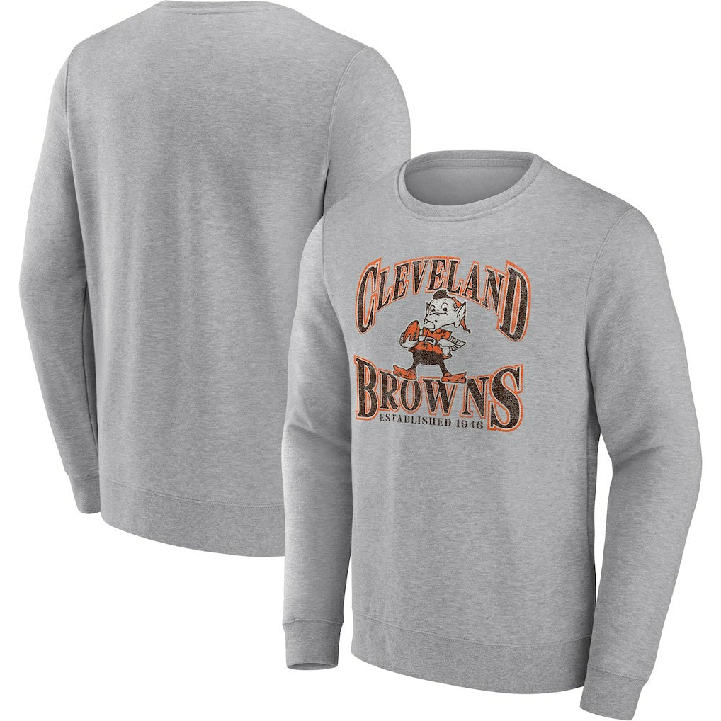 Cleveland Browns Playability Pullover Sweatshirt - Heathered Gray outlet