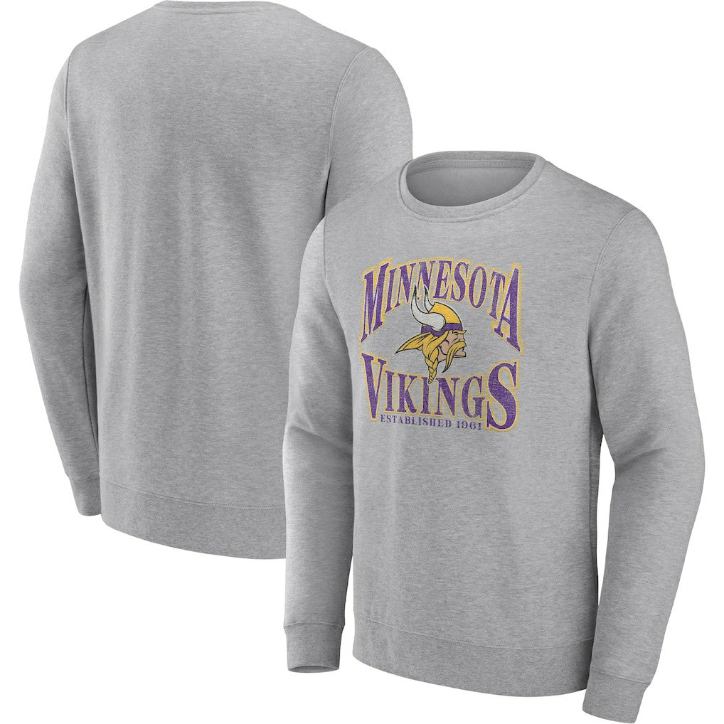Minnesota Vikings Playability Pullover Sweatshirt - Heathered Gray sale