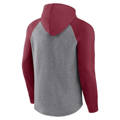 Arizona Cardinals By Design Raglan Pullover Hoodie - Heathered Gray/Cardinal discount