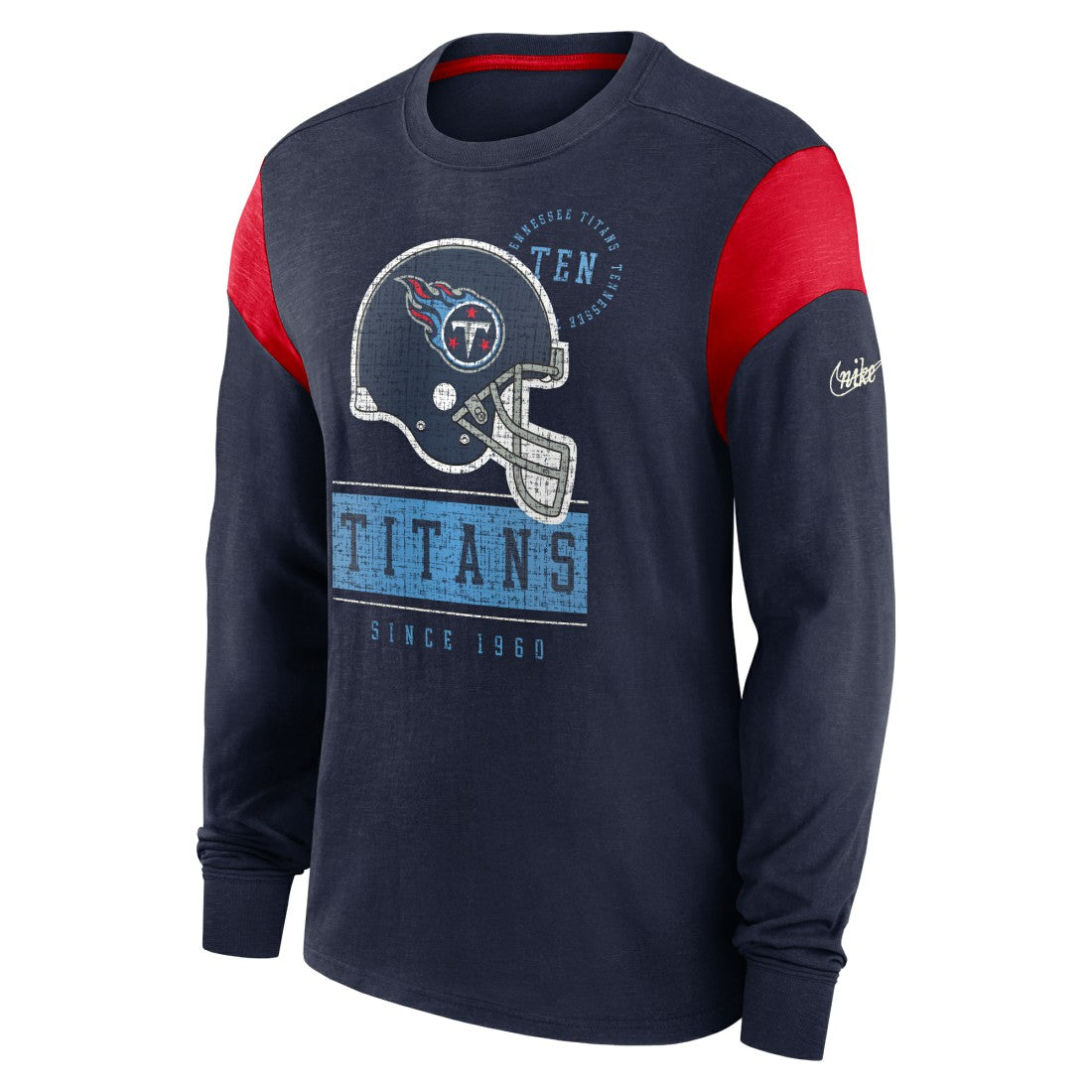 Tennessee Titans Rewind Playback Helmet Long Sleeve T-Shirt - Navy | Nike on sale