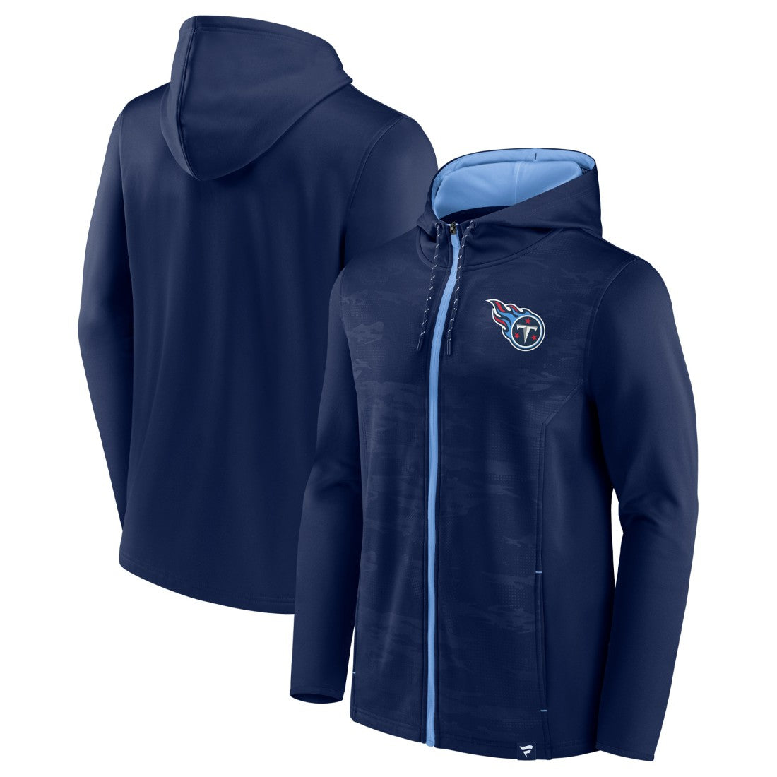 Tennessee Titans Ball Carrier Full-Zip Hoodie - Navy/Light Blue cheap