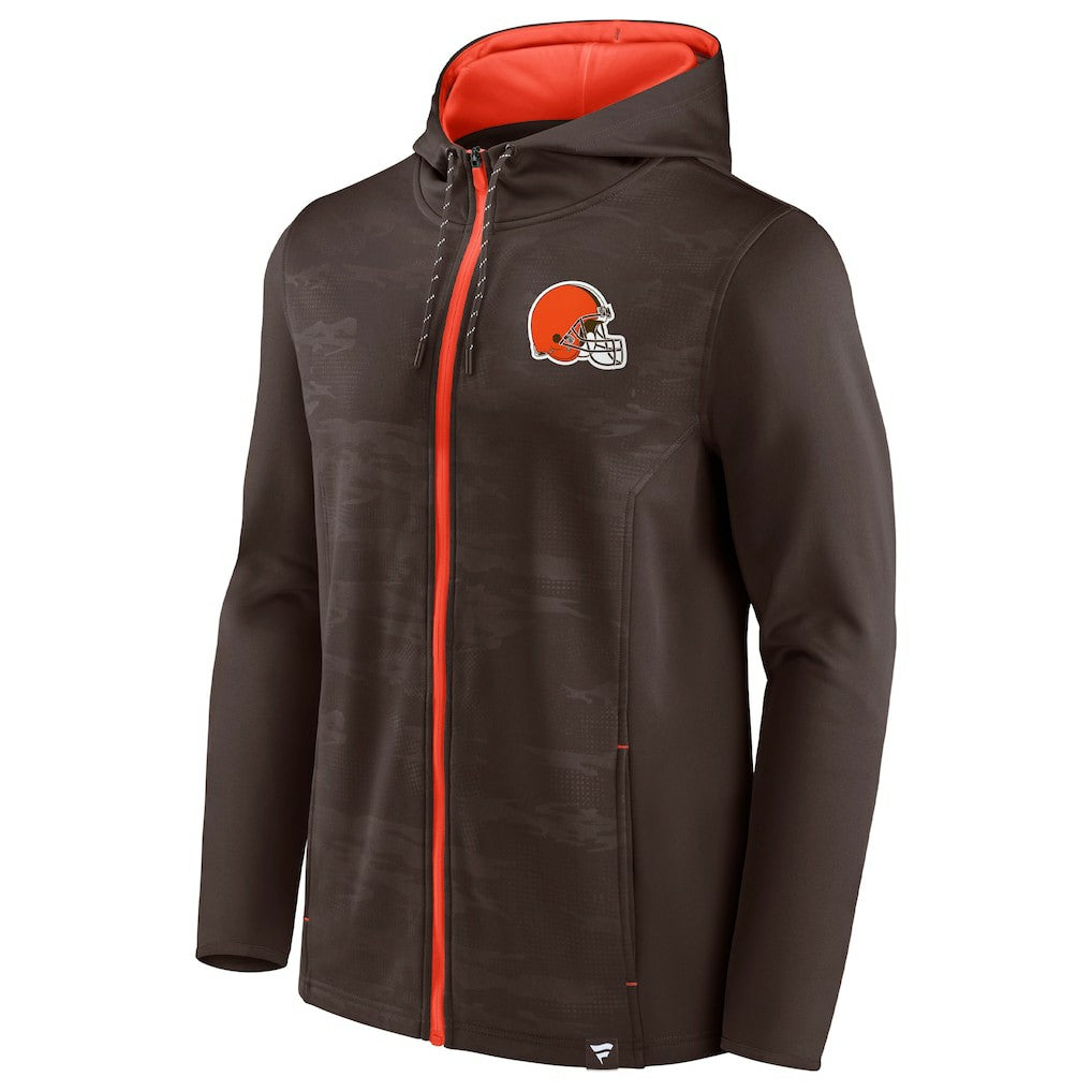 Cleveland Browns Ball Carrier Full-Zip Hoodie - Brown/Orange on sale