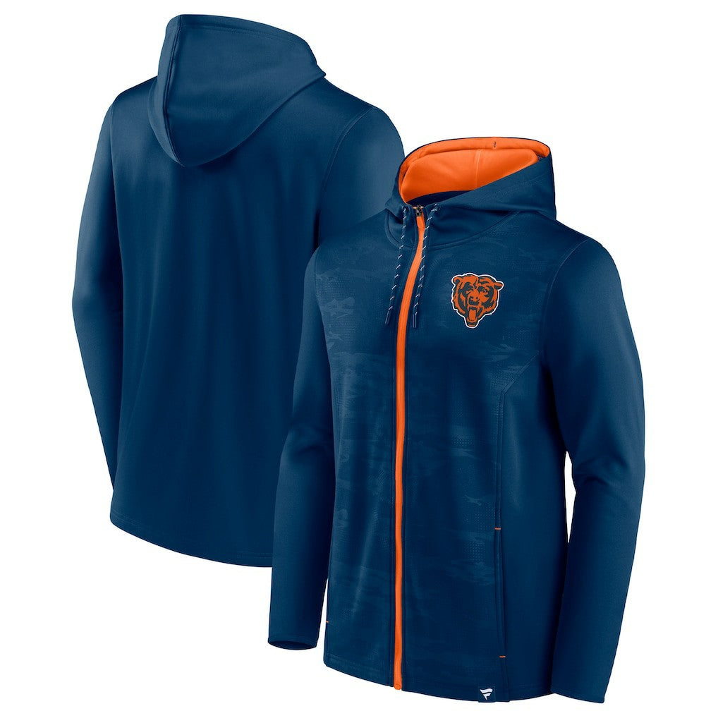 Chicago Bears Ball Carrier Full-Zip Hoodie - Navy sale