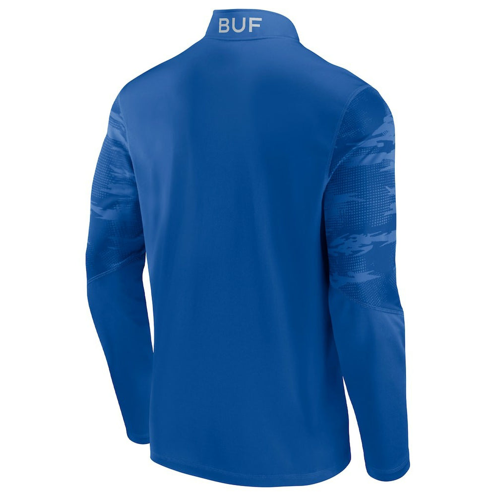 Buffalo Bills Ringer Quarter-Zip Jacket - Royal/Red for sale