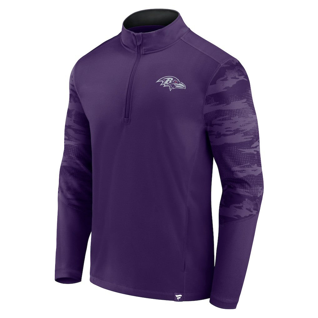 Baltimore Ravens Ringer Quarter-Zip Jacket - Purple sale