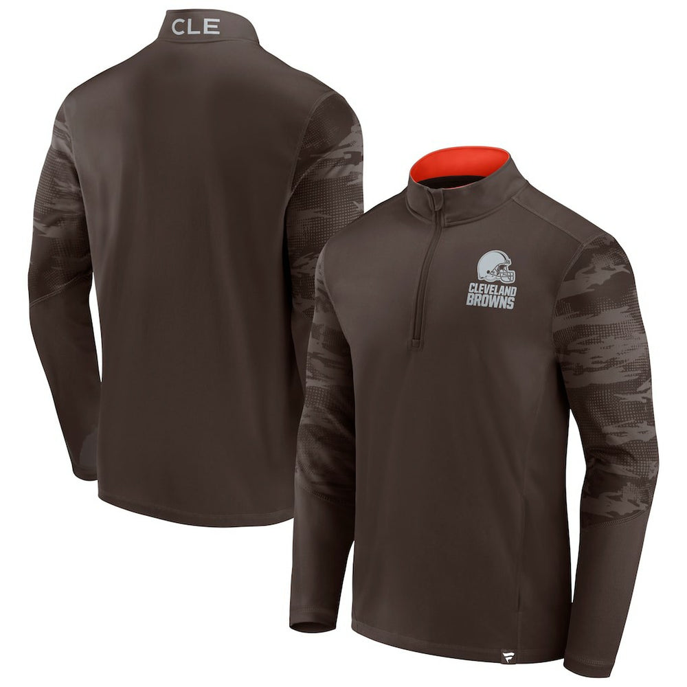 Cleveland Browns Ringer Quarter-Zip Jacket - Brown online