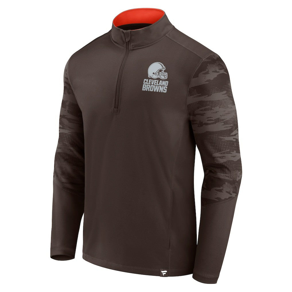 Cleveland Browns Ringer Quarter-Zip Jacket - Brown online