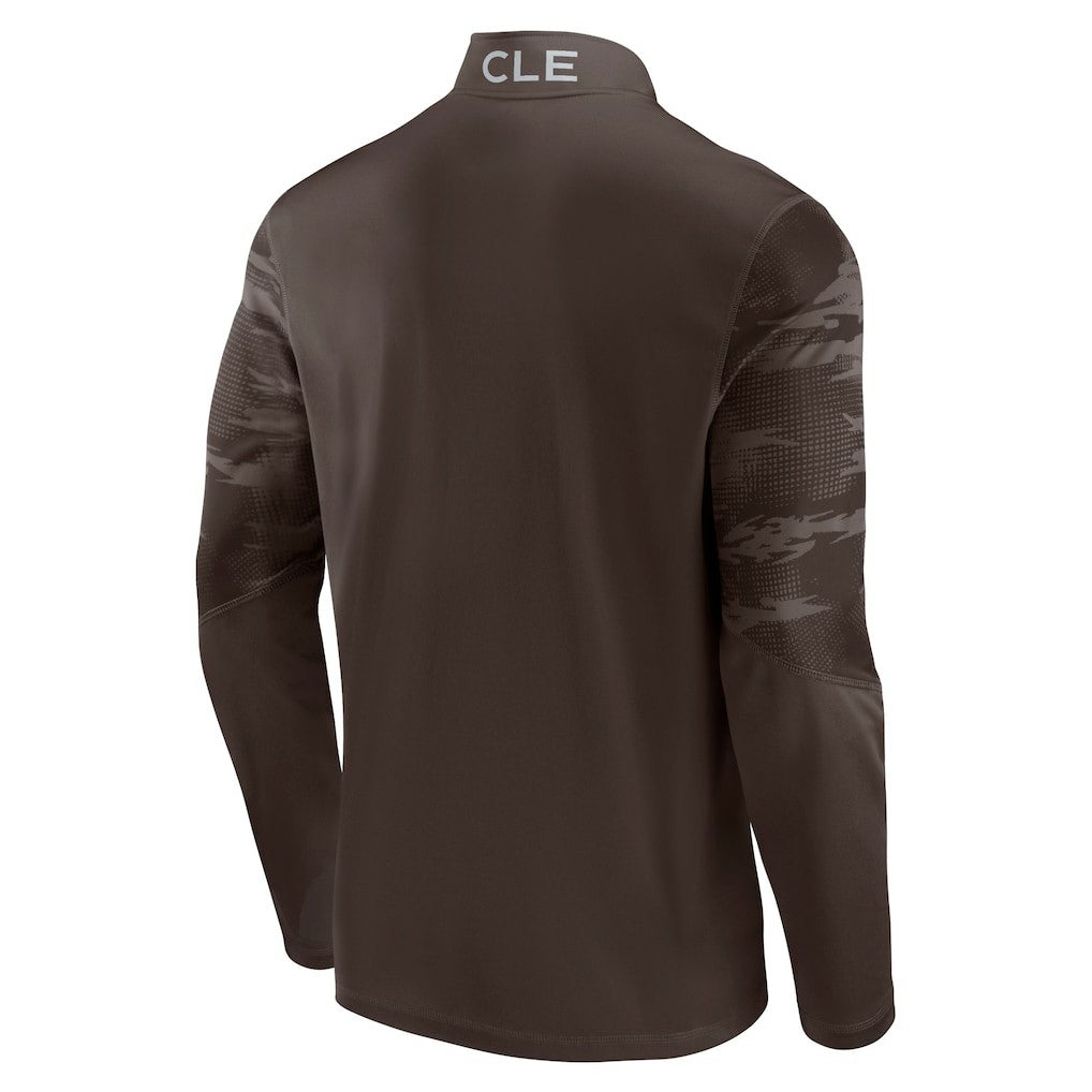 Cleveland Browns Ringer Quarter-Zip Jacket - Brown online