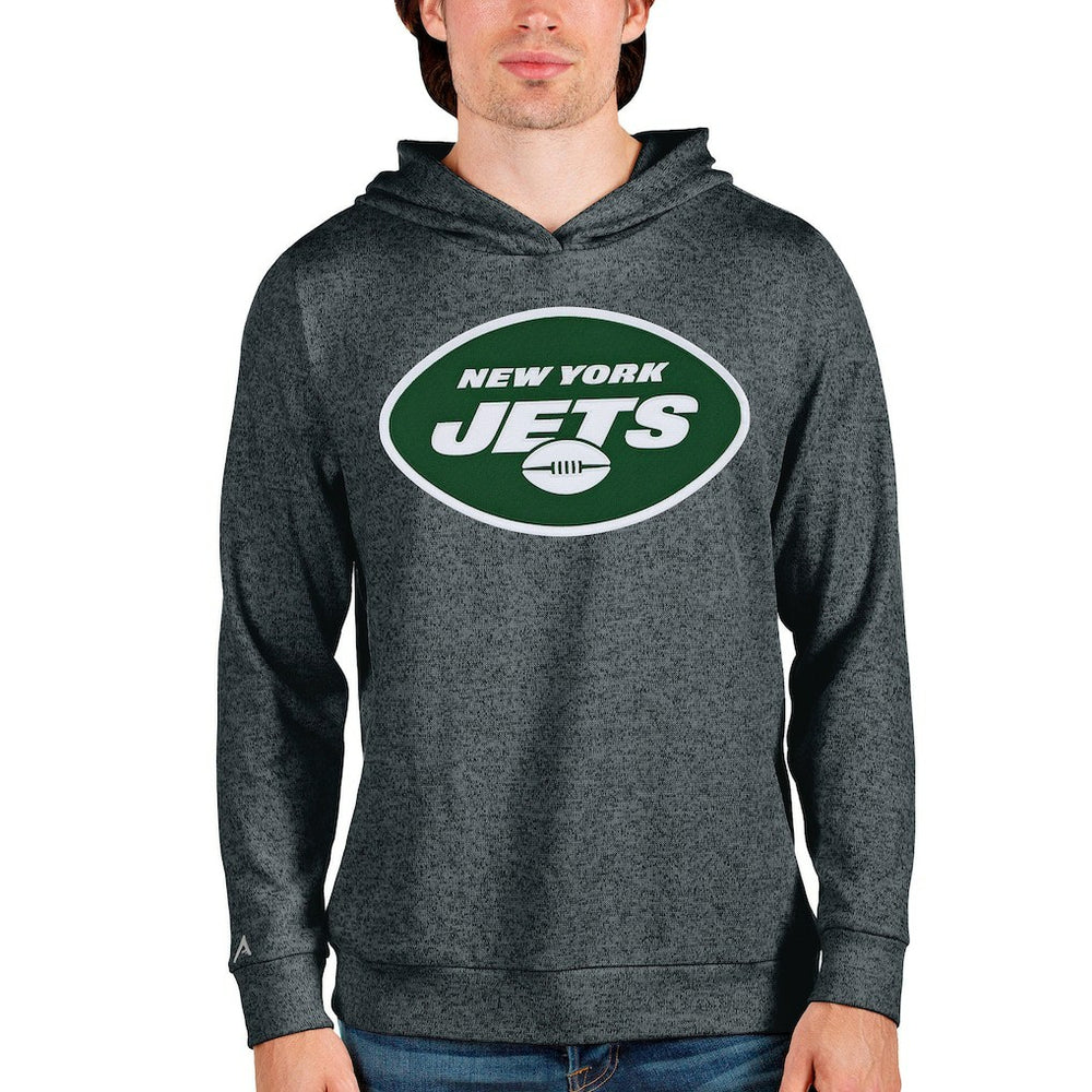 New York Jets Antigua Team Absolute Pullover Hoodie - Heathered Charcoal online