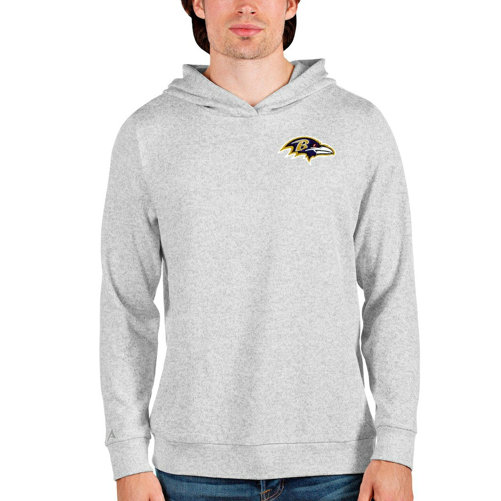Baltimore Ravens Antigua Absolute Pullover Hoodie - Heathered Gray for sale
