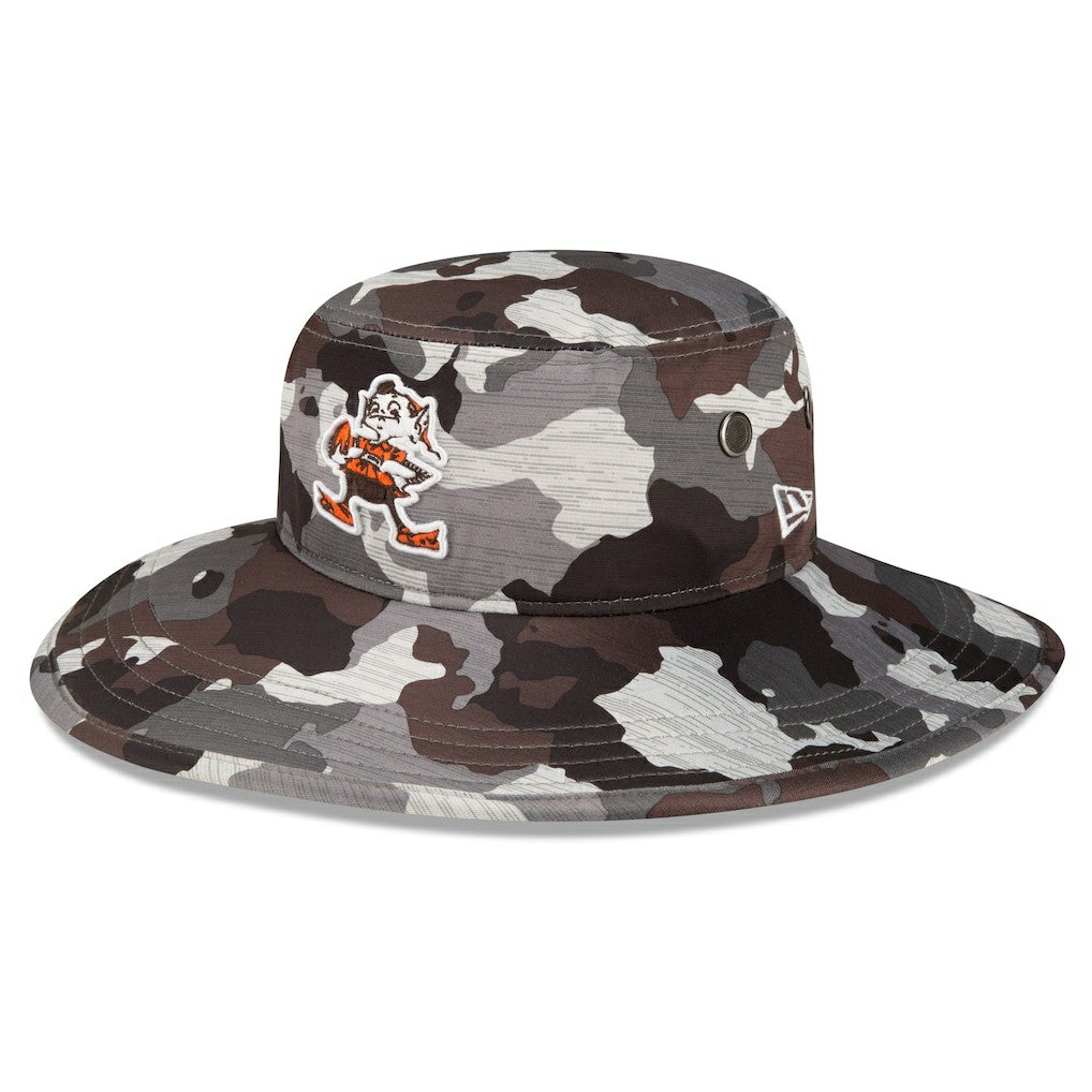 Cleveland Browns New Era 2022 NFL Training Camp Historic Logo Panama Bucket Hat - Camo sale