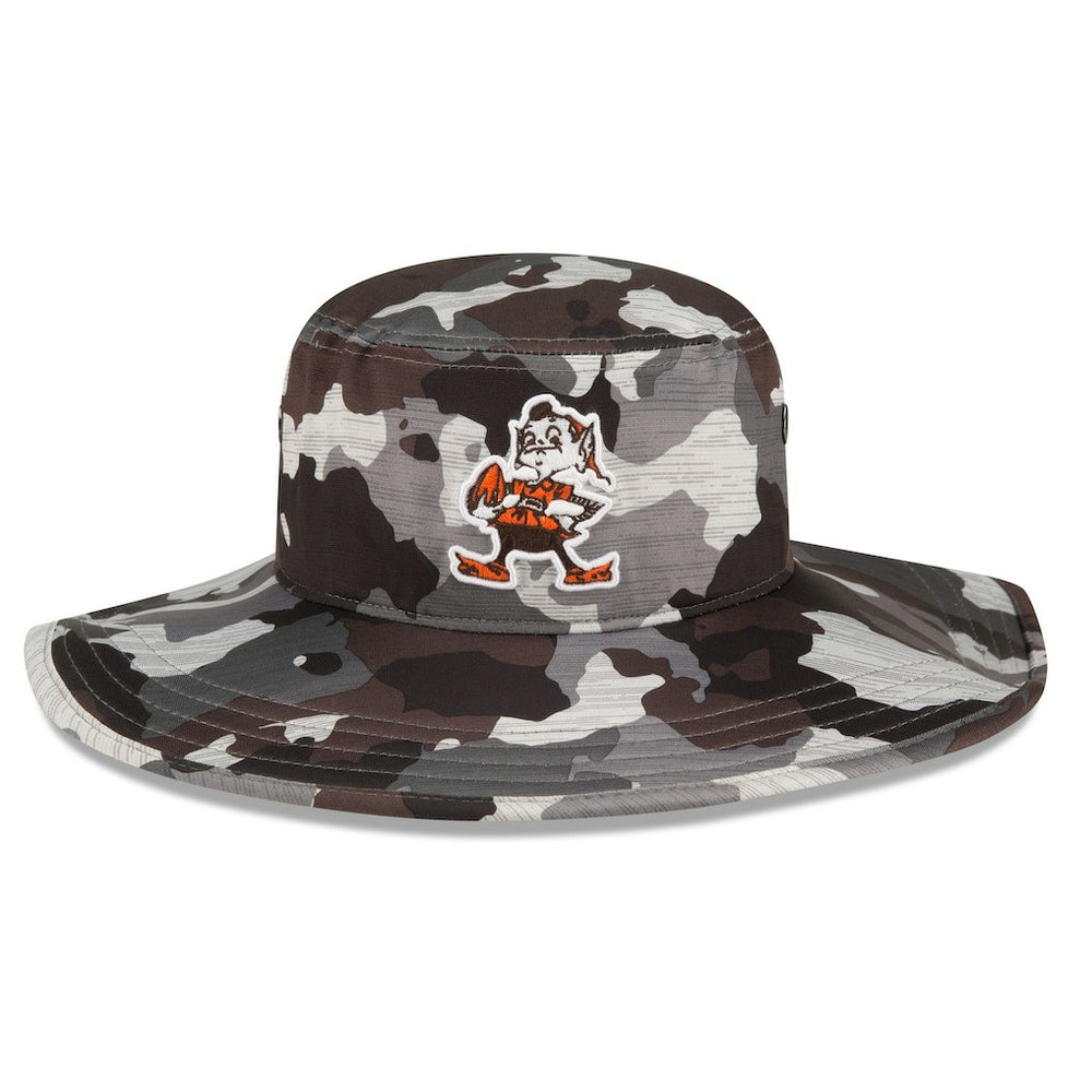 Cleveland Browns New Era 2022 NFL Training Camp Historic Logo Panama Bucket Hat - Camo sale