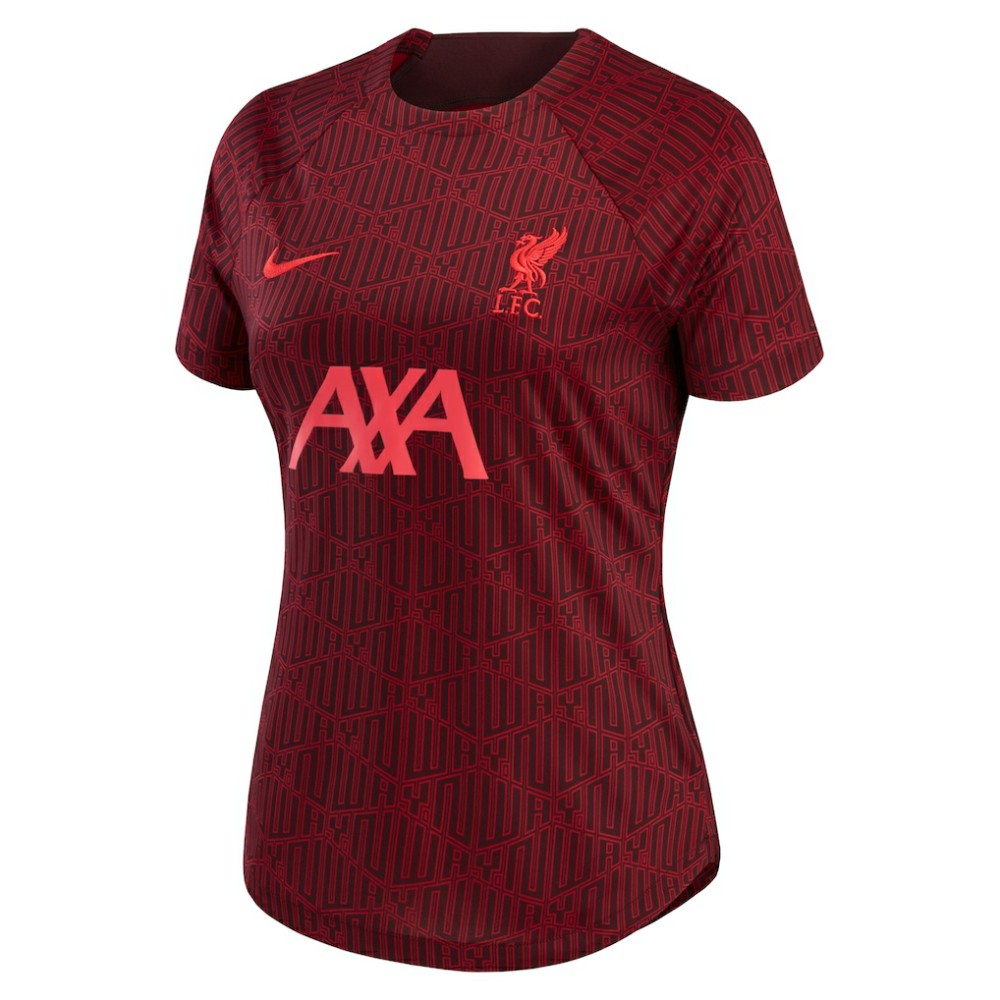 Liverpool Women's 2022/23 Pre-Match Home Performance Top - Burgundy | Nike cheap