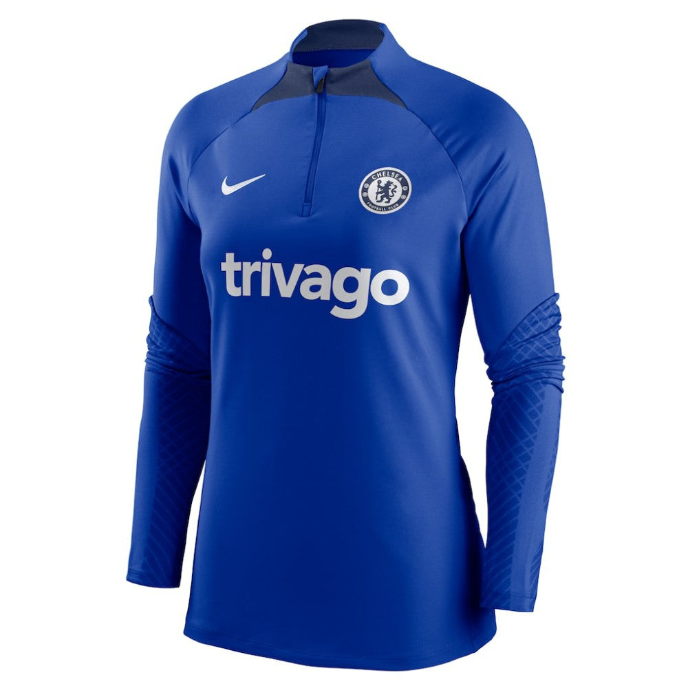 Chelsea Women's Strike Drill Raglan Performance Quarter-Zip Top - Blue | Nike outlet