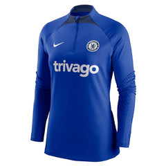 Chelsea Women's Strike Drill Raglan Performance Quarter-Zip Top - Blue | Nike outlet