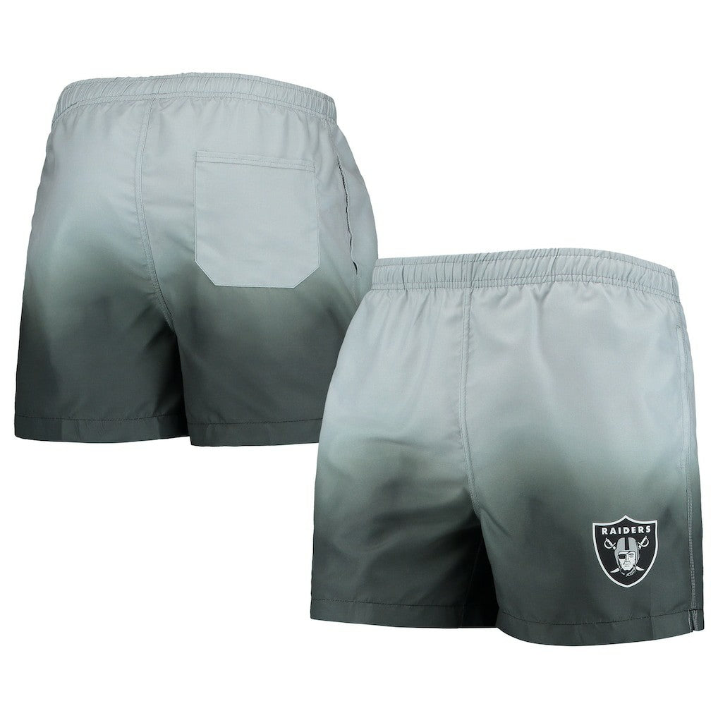 Las Vegas Raiders FOCO Dip-Dye Swim Shorts - Black/ on sale