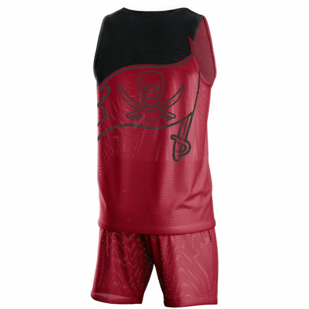 Tampa Bay Buccaneers FOCO Colorblock Mesh V-Neck & Shorts Set - Red online