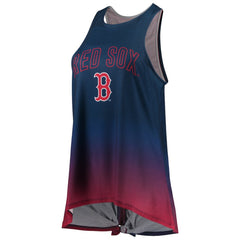 Boston Red Sox FOCO Women's Gradient Tie-Back Racerback Tank Top - Navy