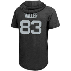 Darren Waller Las Vegas Raiders Majestic Threads Player Name & Number Tri-Blend Hoodie T-Shirt - Black for sale