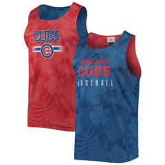 Chicago Cubs FOCO Floral Reversible Mesh Tank Top - Royal