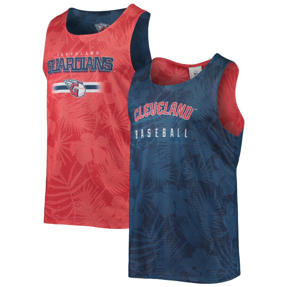 Cleveland Guardians FOCO Floral Reversible Mesh Tank Top - Navy