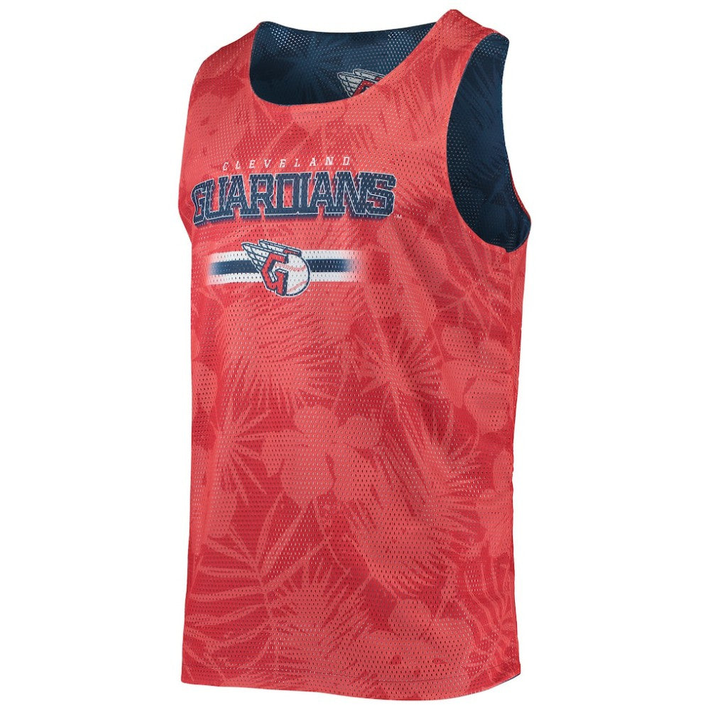 Cleveland Guardians FOCO Floral Reversible Mesh Tank Top - Navy