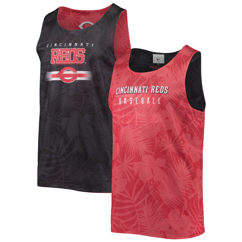 Cincinnati Reds FOCO Floral Reversible Mesh Tank Top - Red