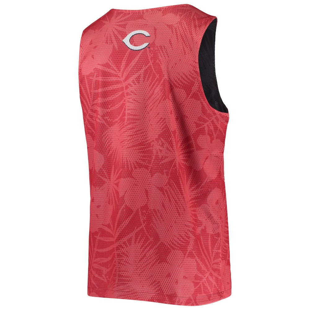 Cincinnati Reds FOCO Floral Reversible Mesh Tank Top - Red