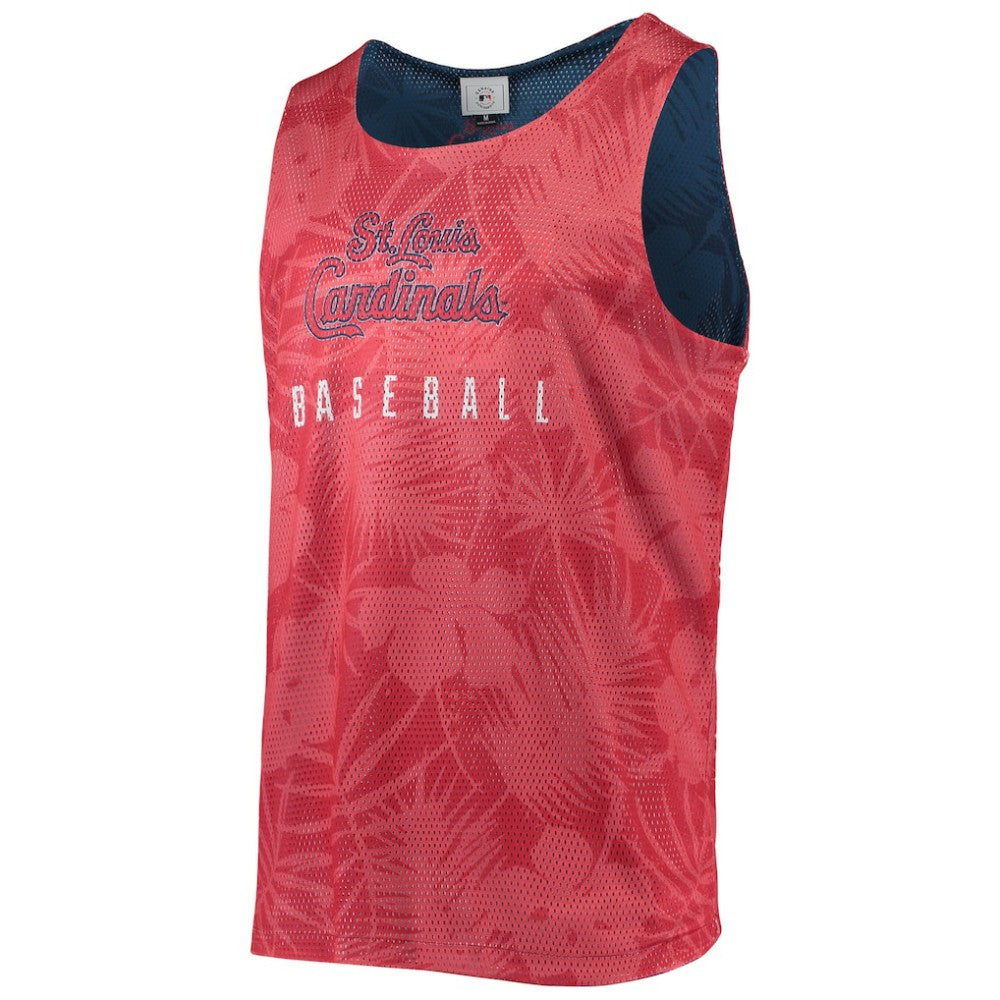 St. Louis Cardinals FOCO Floral Reversible Mesh Tank Top - Red