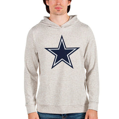 Dallas Cowboys Antigua Absolute Logo Pullover Hoodie - Oatmeal for sale