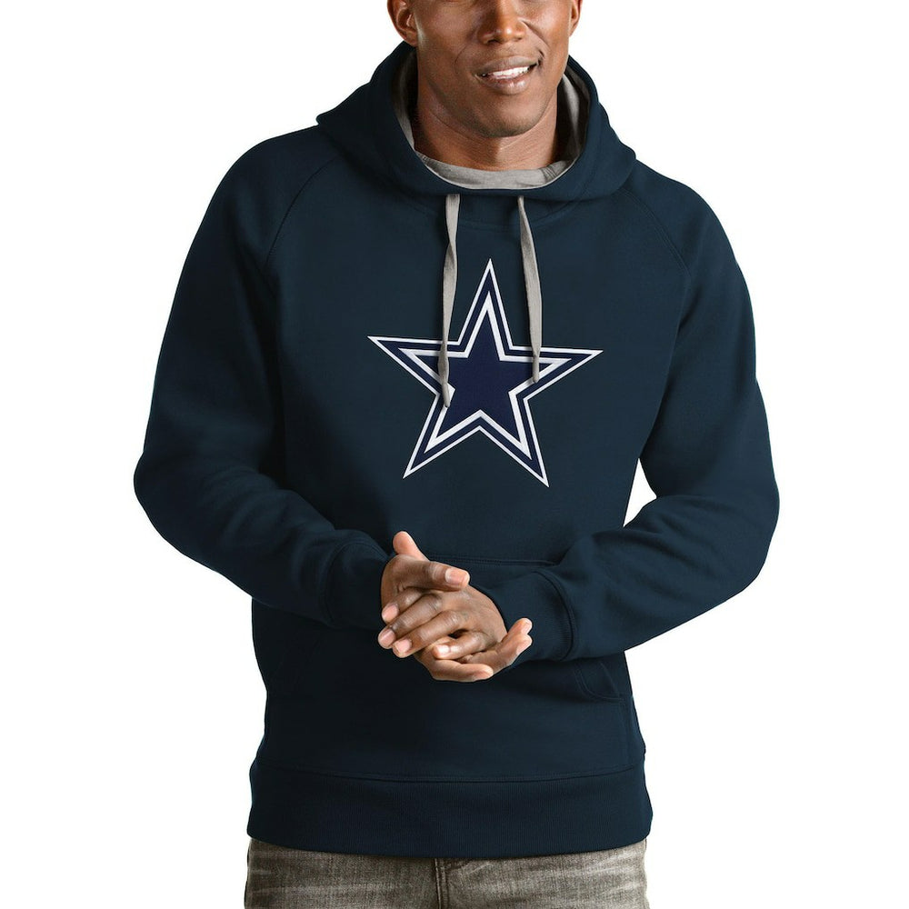 Dallas Cowboys Antigua Victory Pullover Hoodie - Navy for sale