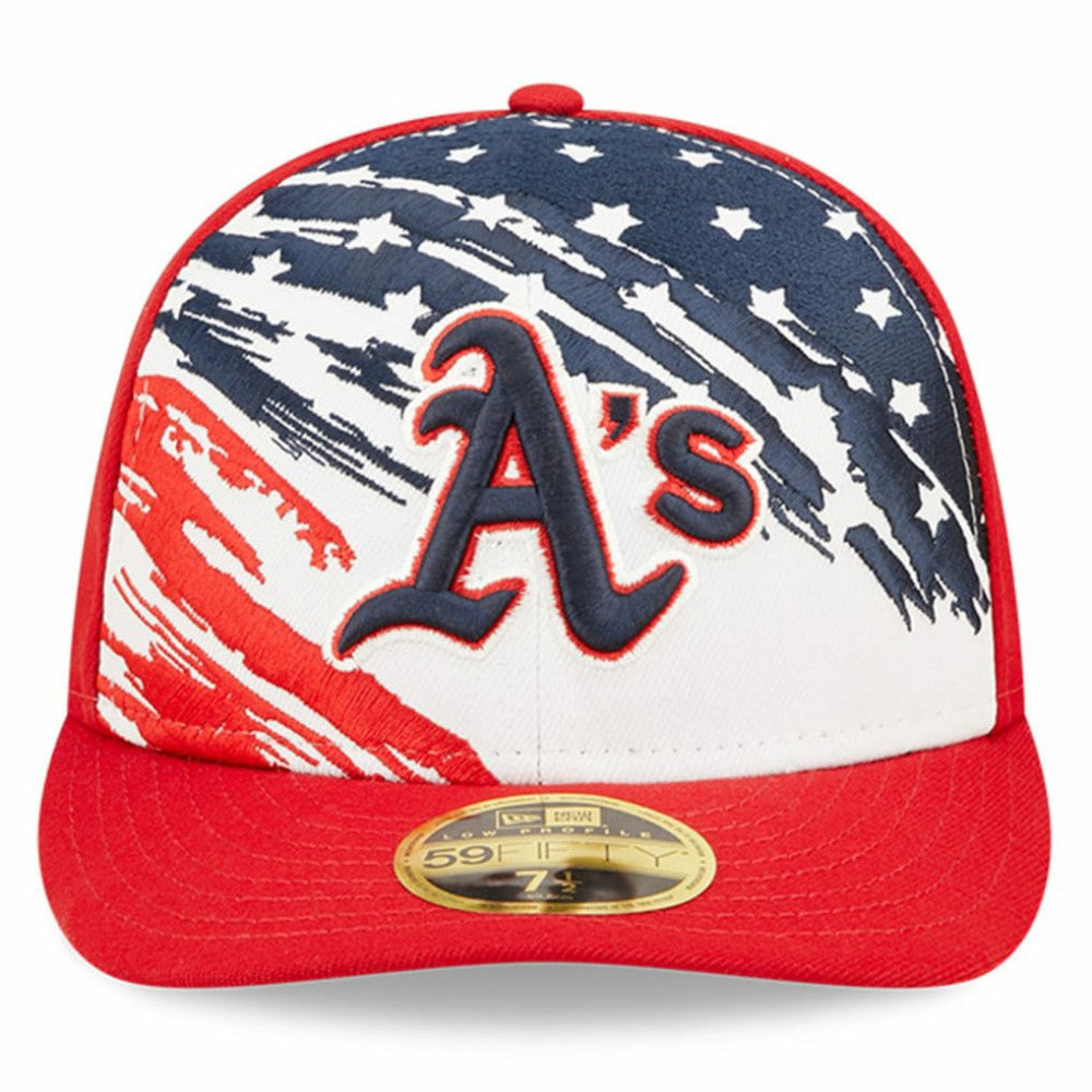 Athletics 2022 4th of July Low Profile 59FIFTY Fitted Hat - Red | New Era