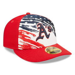Athletics 2022 4th of July Low Profile 59FIFTY Fitted Hat - Red | New Era