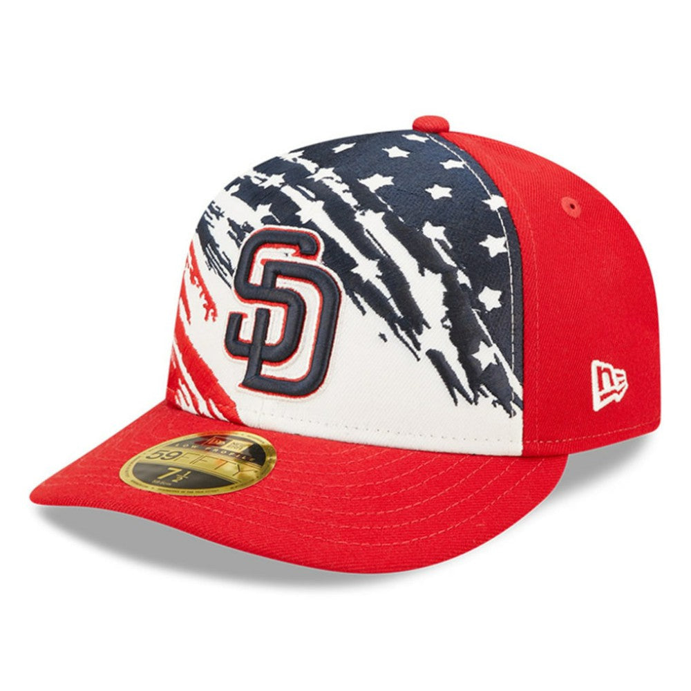 San Diego Padres 2022 4th of July Low Profile 59FIFTY Fitted Hat - Red | New Era
