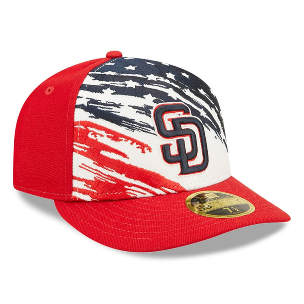 San Diego Padres 2022 4th of July Low Profile 59FIFTY Fitted Hat - Red | New Era