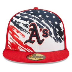 Athletics 2022 4th of July On-Field 59FIFTY Fitted Hat - Red | New Era