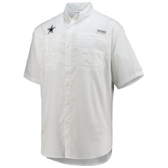 Dallas Cowboys Tamiami Omni-Shade Button-Down Short Sleeve Shirt - White for sale