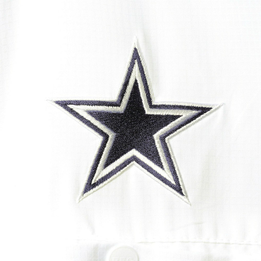 Dallas Cowboys Tamiami Omni-Shade Button-Down Short Sleeve Shirt - White for sale