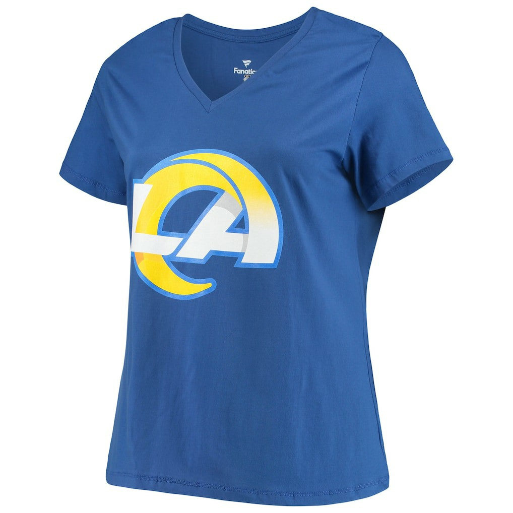 Matthew Stafford Los Angeles Rams Women's Plus Size Player Name & Number V-Neck T-Shirt - Royal on sale