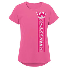 Washington Commanders Girls Youth Logo Fair Catch Dolman T-Shirt - Pink online