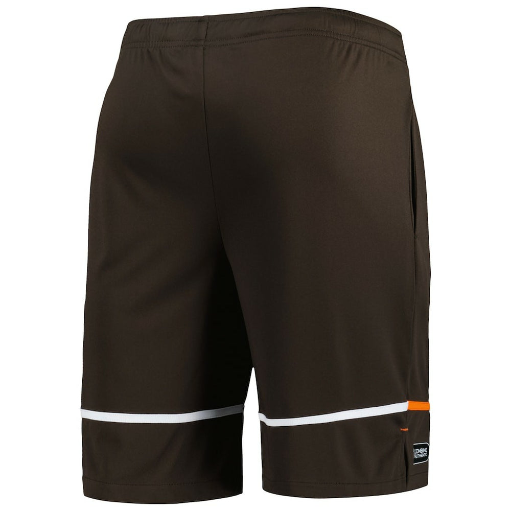 Cleveland Browns New Era Combine Authentic Rusher Training Shorts - Brown cheap