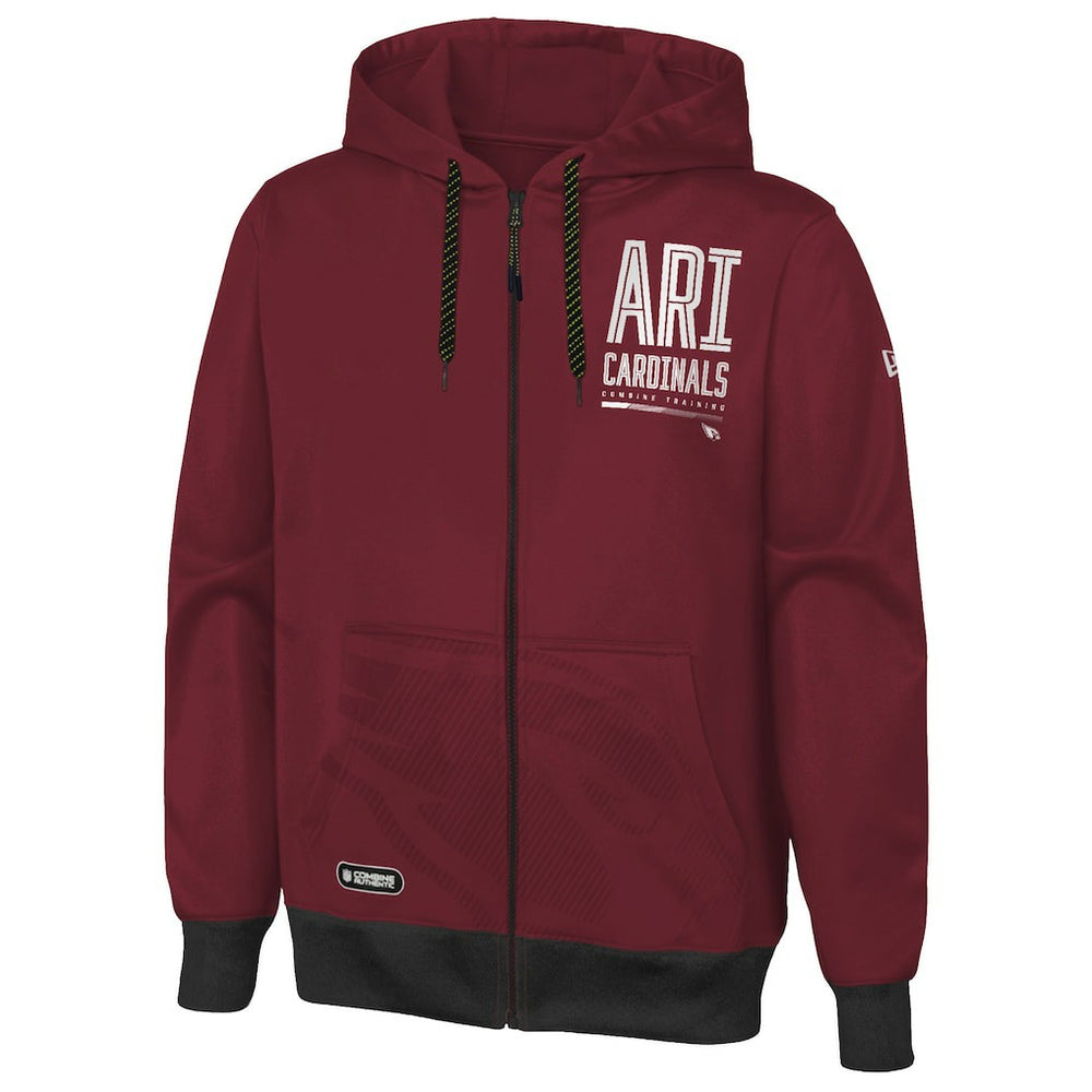 Arizona Cardinals New Era Combine Authentic Drop Back Full-Zip Hoodie - Cardinal sale