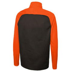 Cleveland Browns New Era Combine Authentic O-Line Raglan Half-Zip Jacket - Brown sale