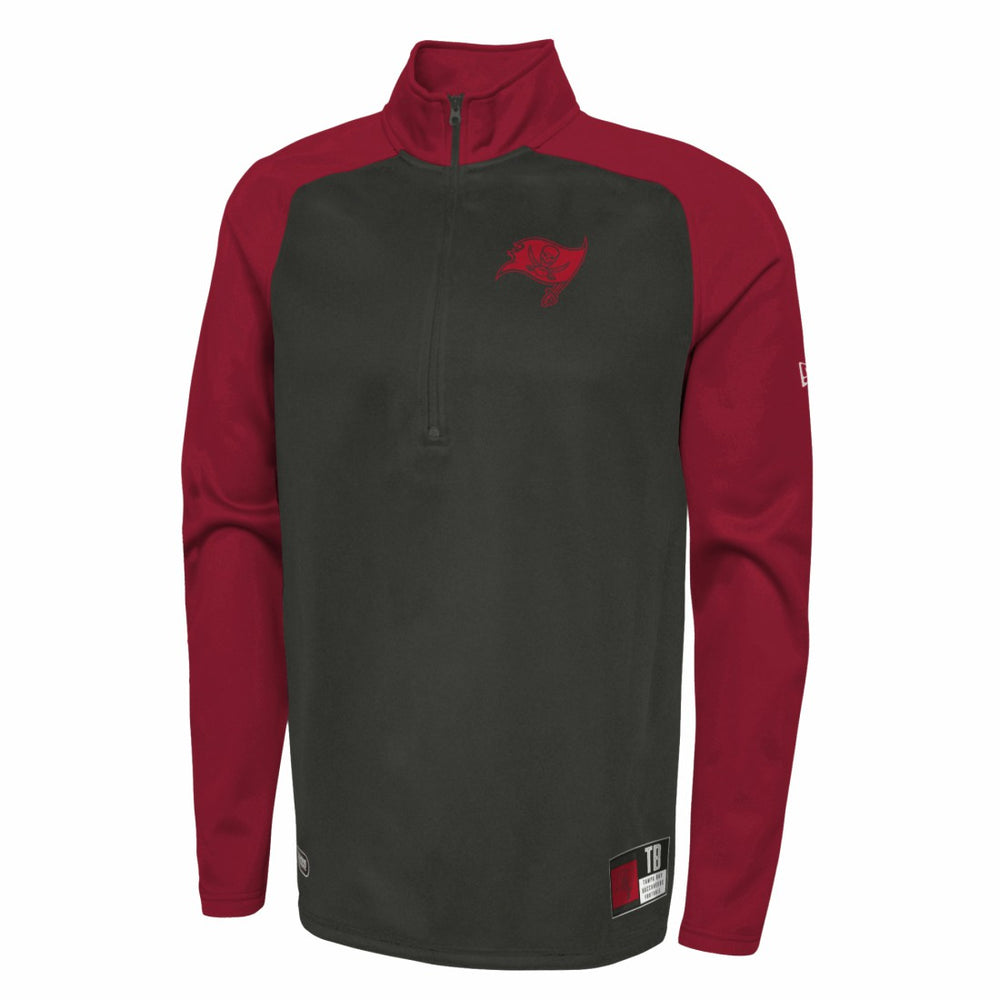 Tampa Bay Buccaneers New Era Combine Authentic O-Line Raglan Half-Zip Jacket - Black for sale