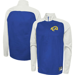 Los Angeles Rams New Era Combine Authentic O-Line Raglan Half-Zip Jacket - Royal for sale