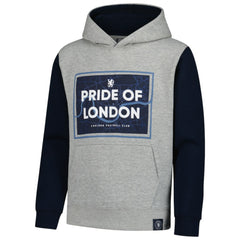 Chelsea Youth Club Pullover Hoodie - Heathered Gray/Navy for sale