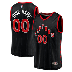 Toronto Raptors Fast Break Replica Custom Jersey Black - Statement Edition | Fanatics shop