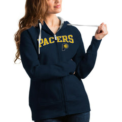 Indiana Pacers Antigua Women's Team Victory Full-Zip Hoodie - Navy sale